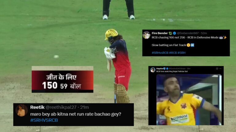 RCB की धीमी बल्लेबाजी पर भड़के फैंस: SRH के खिलाफ रन-चेज बना चर्चा का विषय