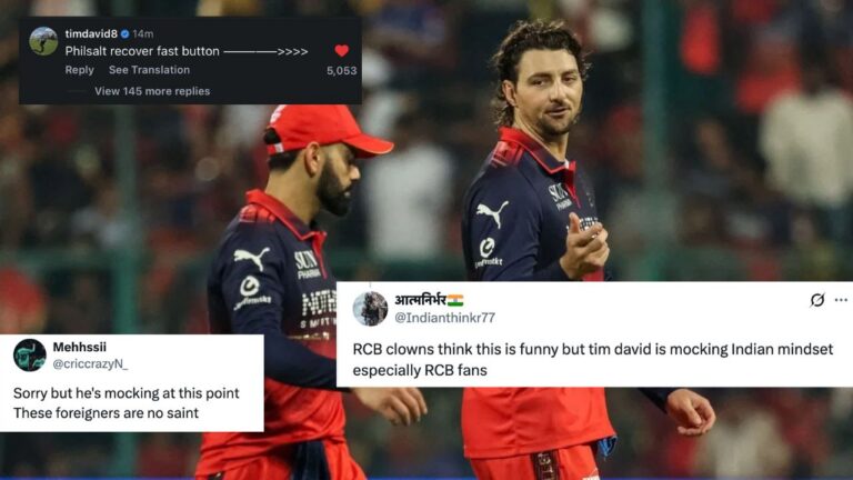 “Stop This Cringe”: Tim David Accused Of Racism Towards Indian Fans – आईपीएल 2026 का नया विवाद