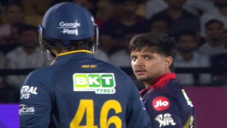 Rasikh Salam-Rahul Tewatia In Death Stare Competition, RCB Players Gather – IPL 2026: रसिक सलाम और राहुल तेवतिया के बीच हुई तीखी बहस, आरसीबी ने गुजरात टाइटंस को रौंदा