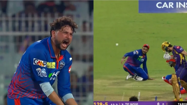Kuldeep Yadav left furious as Abishek Porel misses sitter during hat-trick chance in IPL 2026